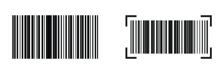 Classic retail barcode icon. Clean, simple retail barcode illustration ideal for product labeling, inventory apps, POS systems, and scanning-related UI designs. Vector illustration. EPS 10