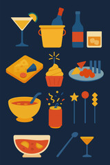 Festive Drinks and Snacks Set