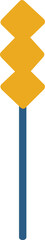 Minimalist Graphic of Three Yellow Diamonds