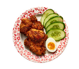 malaysian fried chicken nasi lemak