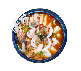 mussels and mushroom kimchi jjigae