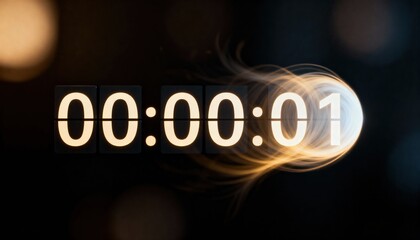 Countdown timer displaying one second before New Year and Christmas  