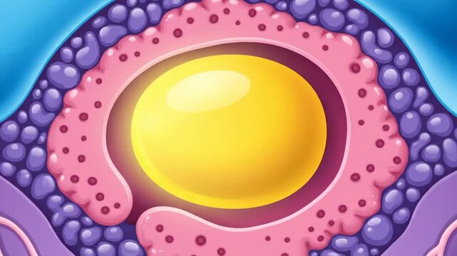 Detailed illustration of a mature Graafian follicle with antrum