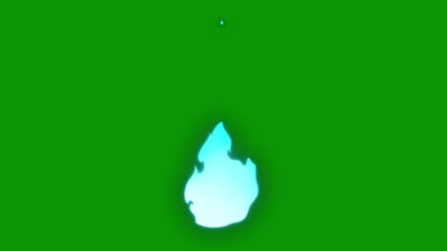 A green screen with fire in the middle and blue flame on white cat it an apple logo background animated chromakey background scene backgrounds emotion frame layers design gesture creative