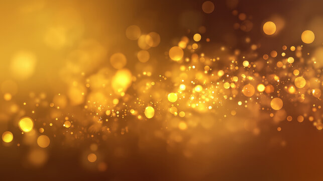Soft golden bokeh lights background — elegant warm glow and dreamy abstract blur - Powered by Adobe