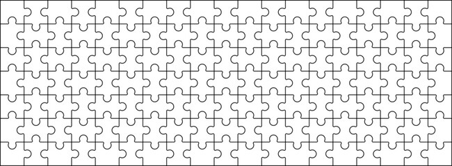 Puzzle pieces background. Jigsaw puzzle background with pieces. Flat style