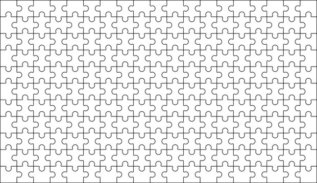 Puzzle pieces background. Jigsaw puzzle background with pieces. Flat style