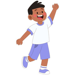 boy waving hand