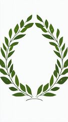 Elegant Green Laurel Wreath for Classic Achievement or Honor Design