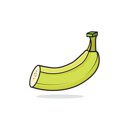 Banana. banana fruit.peeled banana. cut banana cartoon vector icon design illustration. bananas