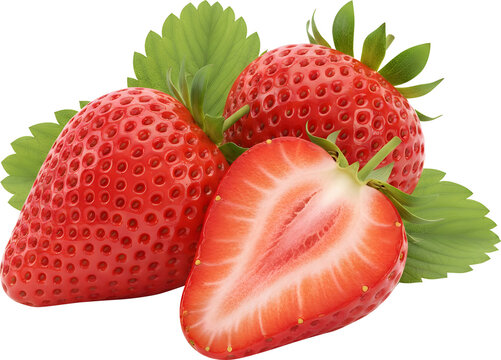 3d modelo morango com textura realista
