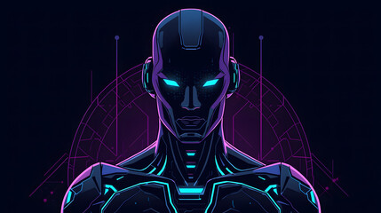 man in yoga pose on abstract background