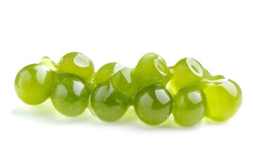 Fresh sea grapes elevate sushi, showcasing vibrant green caviar bubbles bursting with flavor, a culinary delight for modern gourmet creations