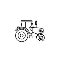 Obraz premium Agricultural farm tractor outline icon design