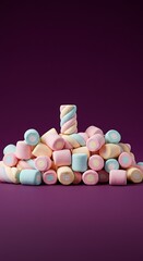 Pastel Marshmallow Delight: A Sweet Purple Dream