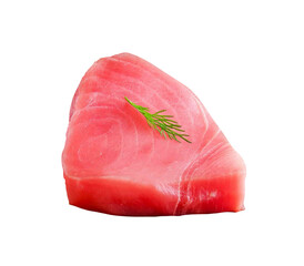 raw yellow fin tuna loins isolated 