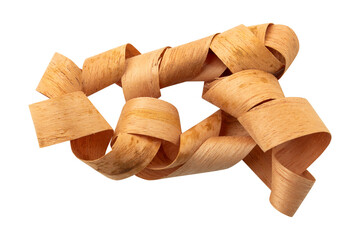 Abstract wood shavings sawdust isolated on transparent background