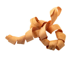 Abstract wood shavings sawdust isolated on transparent background