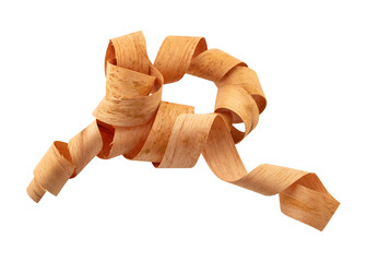 Abstract wood shavings sawdust isolated on transparent background