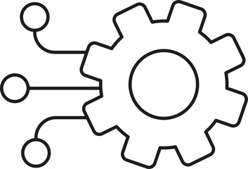 Technology line icon. Monochrome simple Technology outline icon for templates