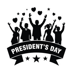 Happy Presidents Day Vector Design Patriotic USA Holiday Illustration