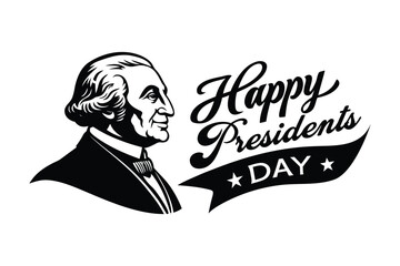 Happy Presidents Day Vector Design Patriotic USA Holiday Illustration
