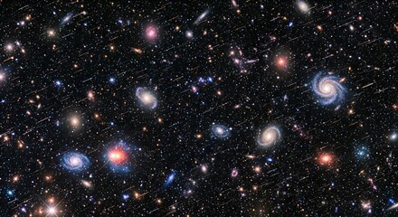 A mesmerizing view of distant galaxies and starlight in the vast expanse of space