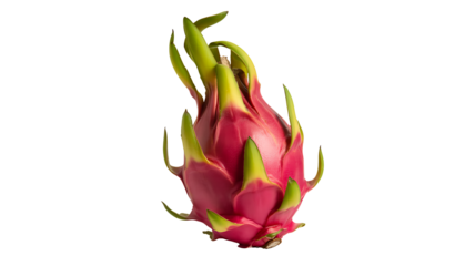 Dragon fruit pitaya exotic fruit tropical fruit healthy food red fruit  isolated on transparent background