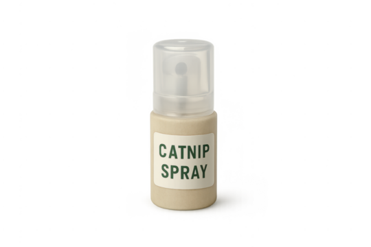 Catnip spray bottle for pet training and care