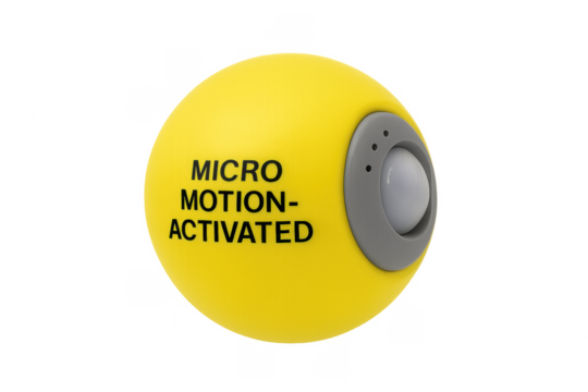 Yellow micro motion-activated security sensor device
