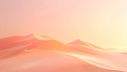 Abstract render of a sand dune landscape under a soft, gradient sky