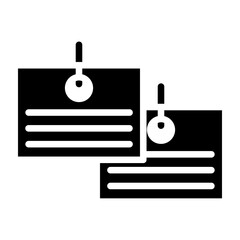 Sticky Notes Vector Glyph Icon Design