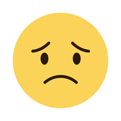 Sad Emoji Face with Drooping Mouth and Eyes