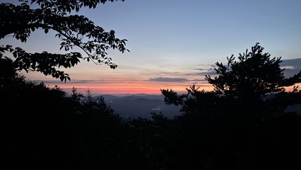 sunset in the mountains