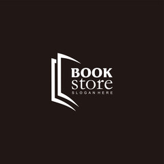 Book education store logo design icon vector
