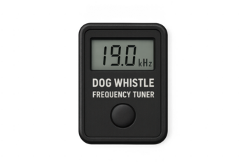 Dog whistle frequency tuner showing 19.0 khz ultrasound setting