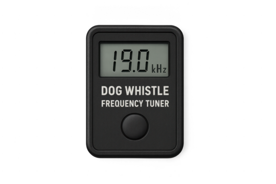 Dog whistle frequency tuner showing 19.0 khz ultrasound setting