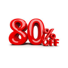 80 Percent Off Sale Discount Price.