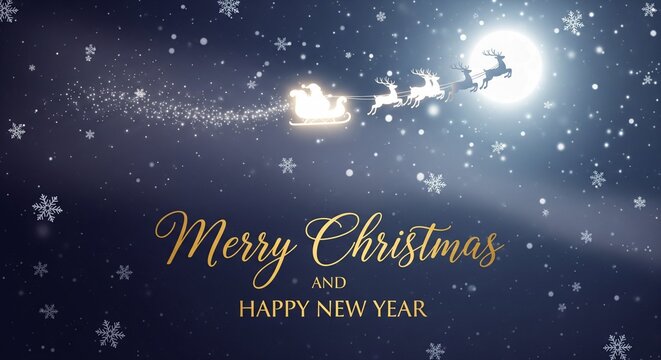 christmas and new year greeting card