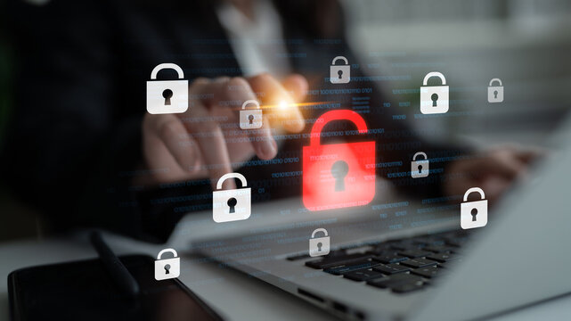 Digital security concept illustrating a cybersecurity breach, with a red unlocked padlock indicating data exposure among secure systems, emphasizing system vulnerability and risk Latch - Powered by Adobe