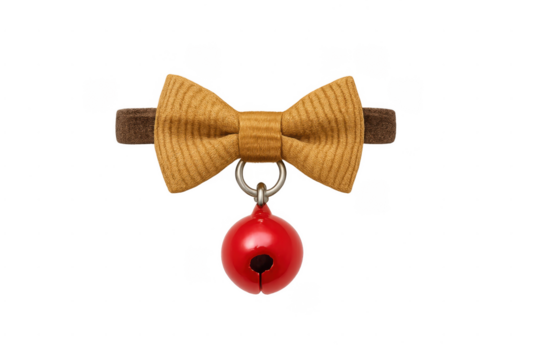 Corduroy pet bow tie collar with bell