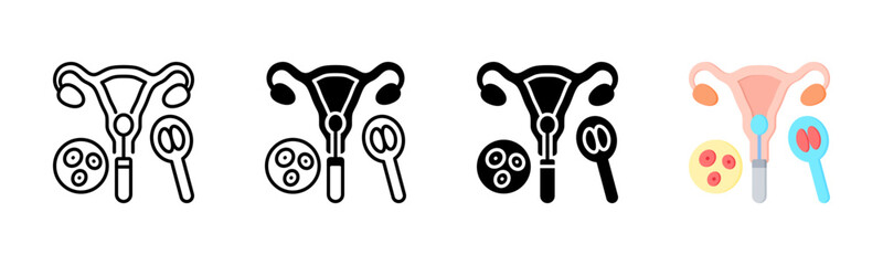 Pap Smear Icon, Multi Styles Icon Set