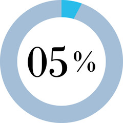 Infographic Circle with Percentage Icon. Round diagrams icons for infographics from 0 to 100 percent collection.Design for dashboards, UI, reports, and analytics visuals. Vector illustration.