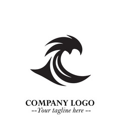 Elegant Black Wave Logo Symbol on a Clean White Background for Modern Minimalist Branding Design Art