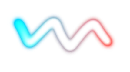 Abstract glowing neon light streak rays wavy retro shaped PNG overlay. Neon glowing multicolour gradient shape wave flow curved lines futuristic concept. Light leaks and beams overlay PNG 