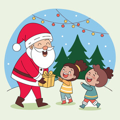 Christmas decorative Illustration design, Winter holiday illustration