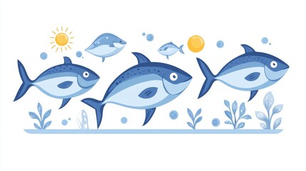 Obraz premium 5.Concept = Vector Graphic of World Tuna Day for World Tuna Day Celebration.