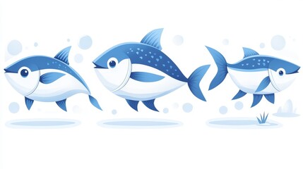 Obraz premium 41.Concept = Vector Illustration for World Tuna Day-2 May