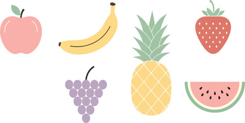 Sweet and Colorful Fresh Fruit Selection