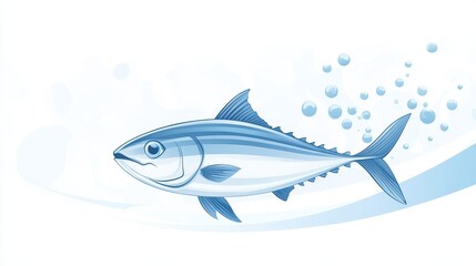 Naklejka premium 53.Concept = World Tuna Day. May 2. Holiday Concept. Template for Background, Banner, Card, Poster with Text Inscription. Vector EPS10 Illustration.
